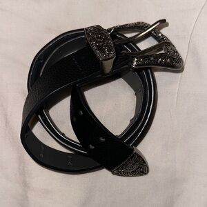 Target Black Belt with Silver Buckle